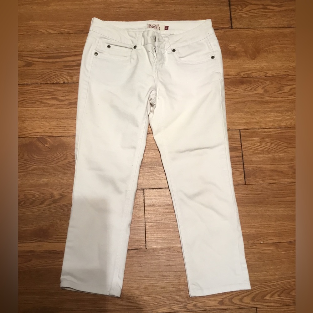 SO White Cotton Cropped Pants SZ 3